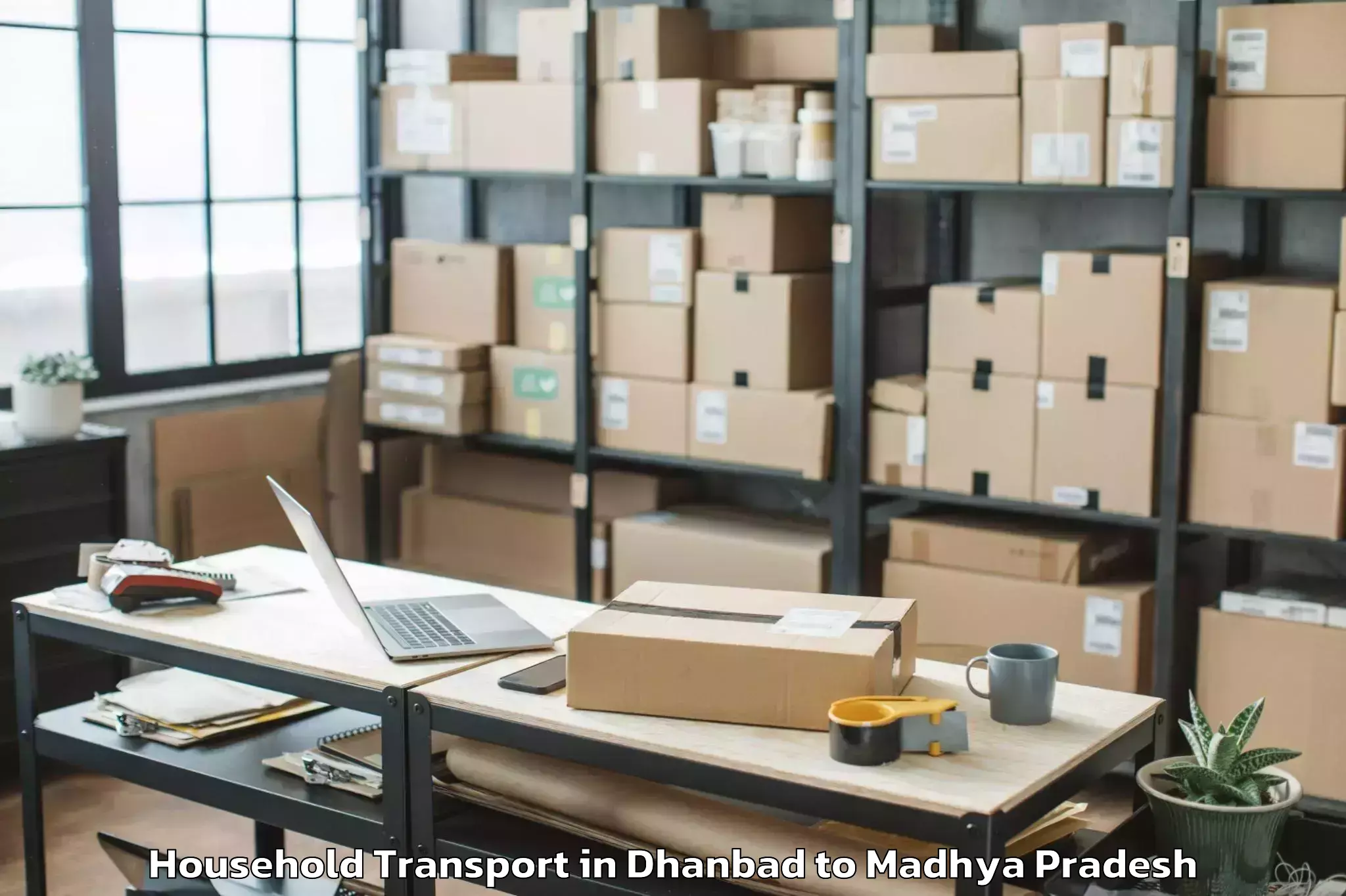 Easy Dhanbad to Warla Household Transport Booking